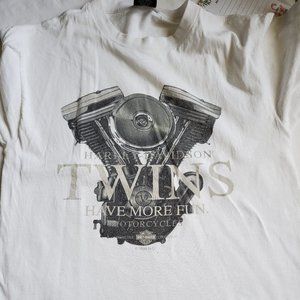 Vintage (1989) Harley V twin  tee SzL Made in USA